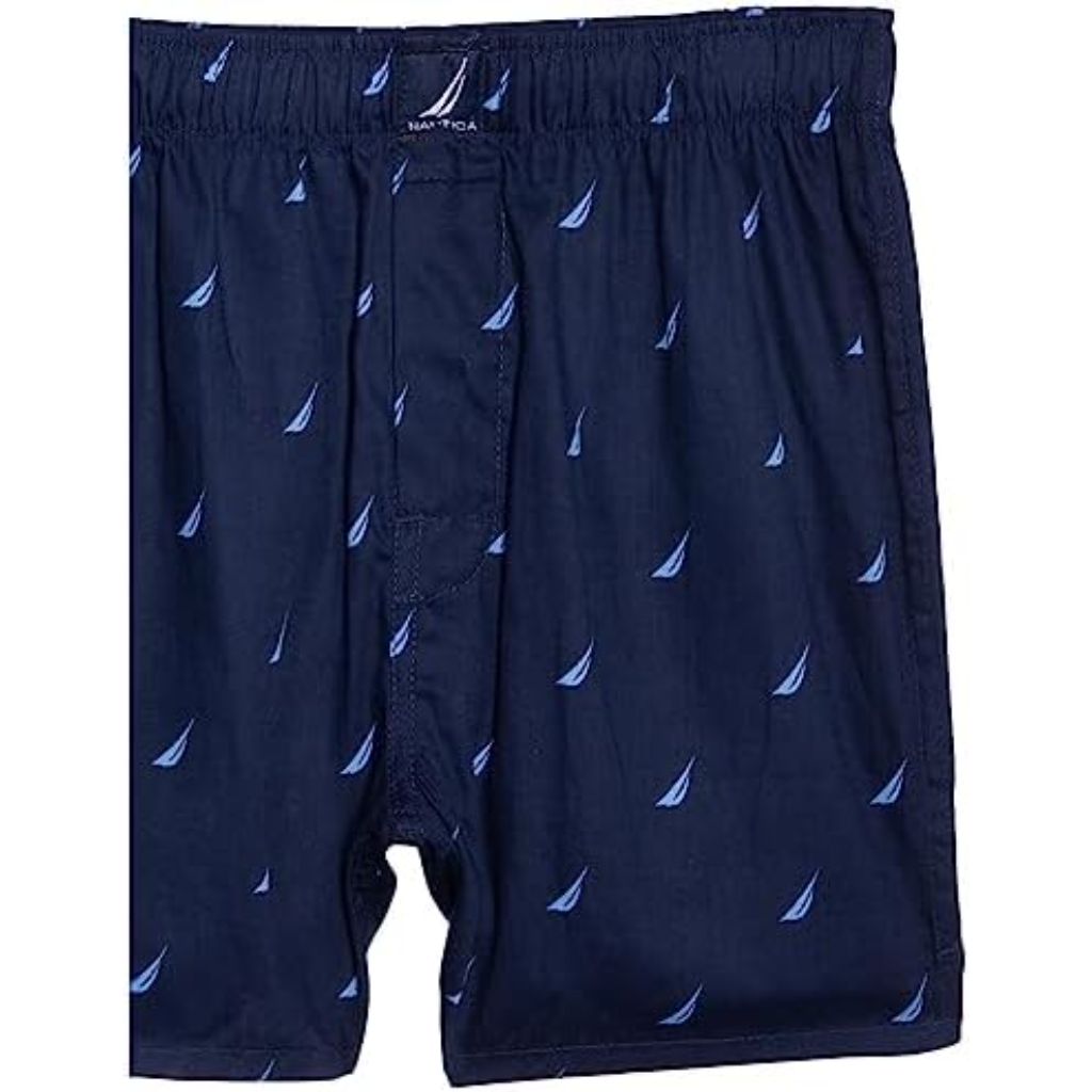 Nautica Men's Classic Cotton 3-Pack Woven Boxers Size L