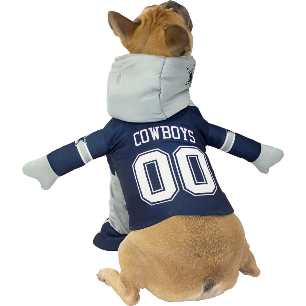 NFL Dallas Cowboys Officially Licensed Running Dog Costume by MODERN HERO Includes 2 pc Set - Bodysuit and Hat (Large)