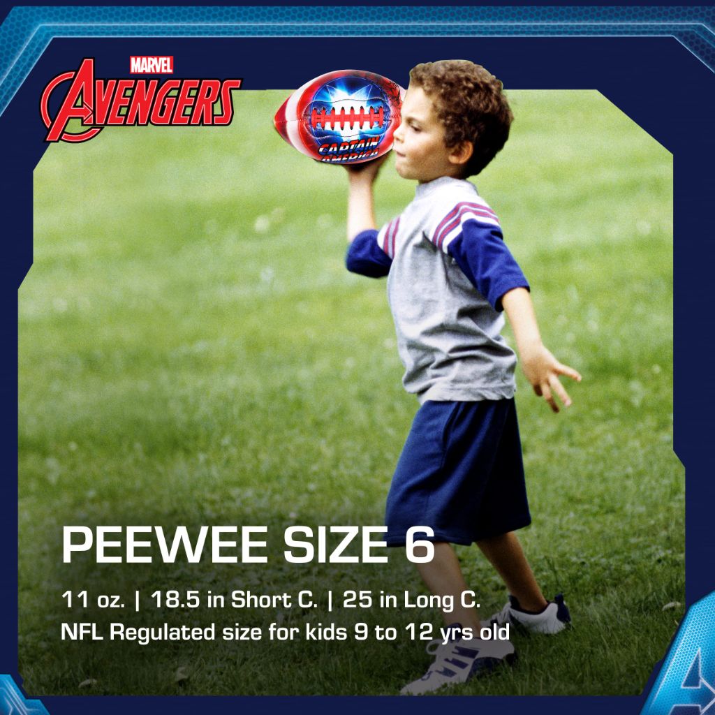 Capelli Sport Marvel Avengers Captain America Youth Football, Small Mini Junior Futbol for Kids, Size 6, Multi