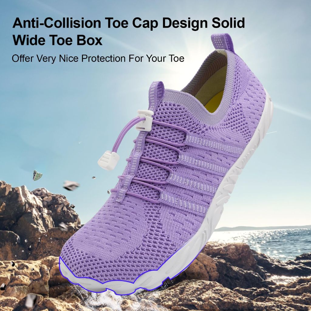 XIHALOOK Water Beach Shoes, Purple - 5.5 Women/4 Men
