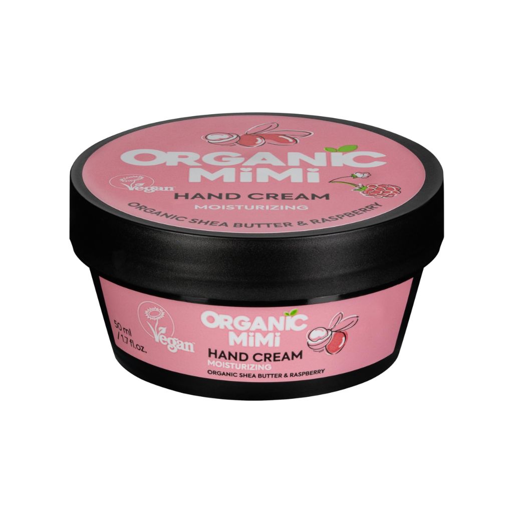 Organic Mimi Moisturizing Hand Cream with Shea Butter, Almond Oil & Raspberry 50 ml