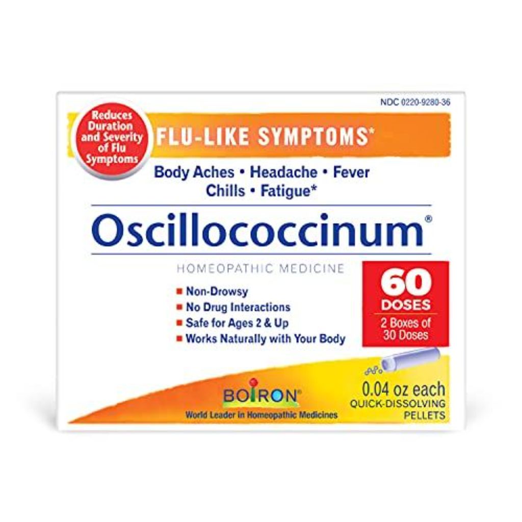 Boiron Oscillococcinum for Relief from Flu-Like Symptoms of Body Aches, Headache, Fever, Chills, and Fatigue - 60 Count (2 Pack of 30)