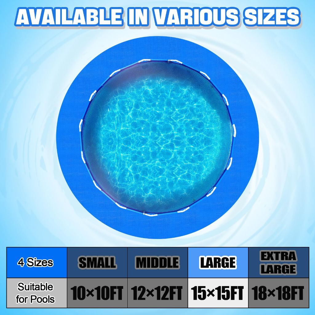 Heavy-Duty Pool Ground Cloth - 15 Ft Anti-Tear Above Ground Pool Mat