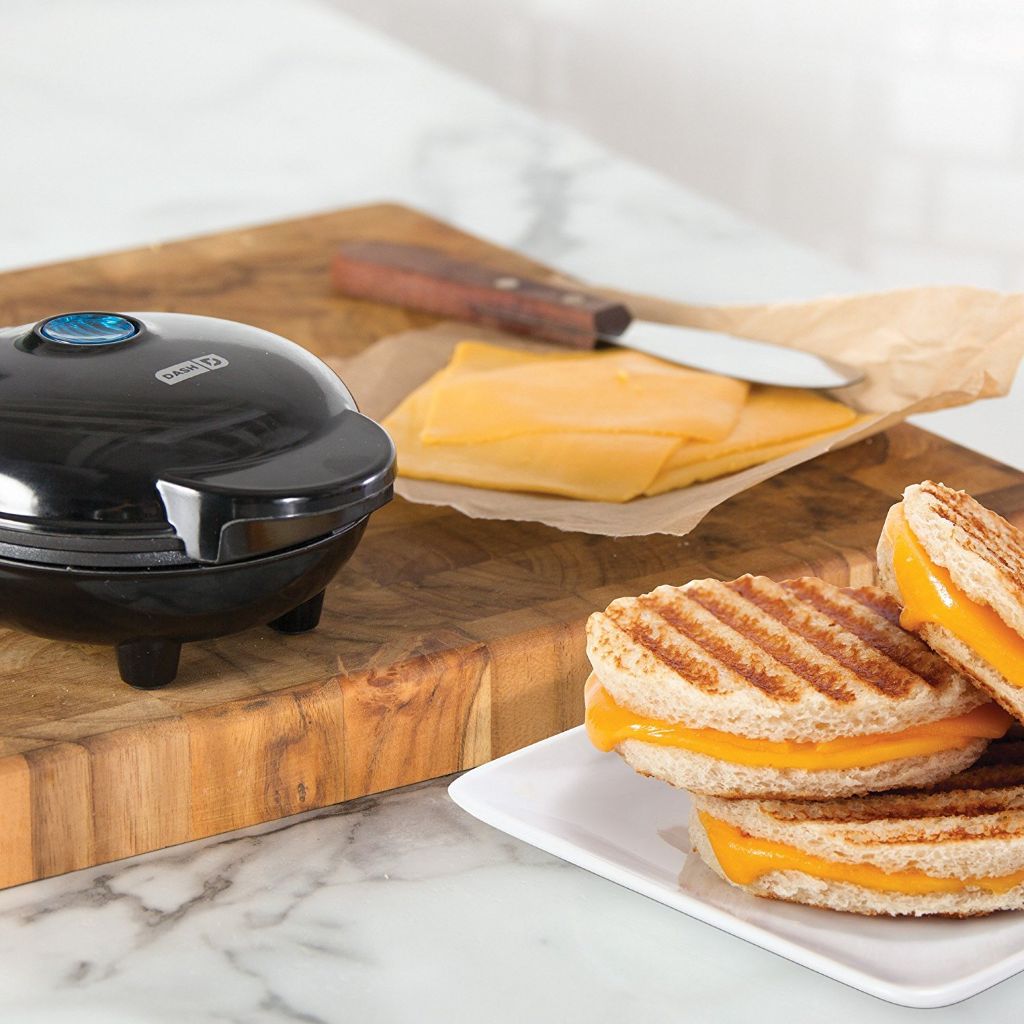 DASH Mini Maker Portable Grill Machine + Panini Press - Black