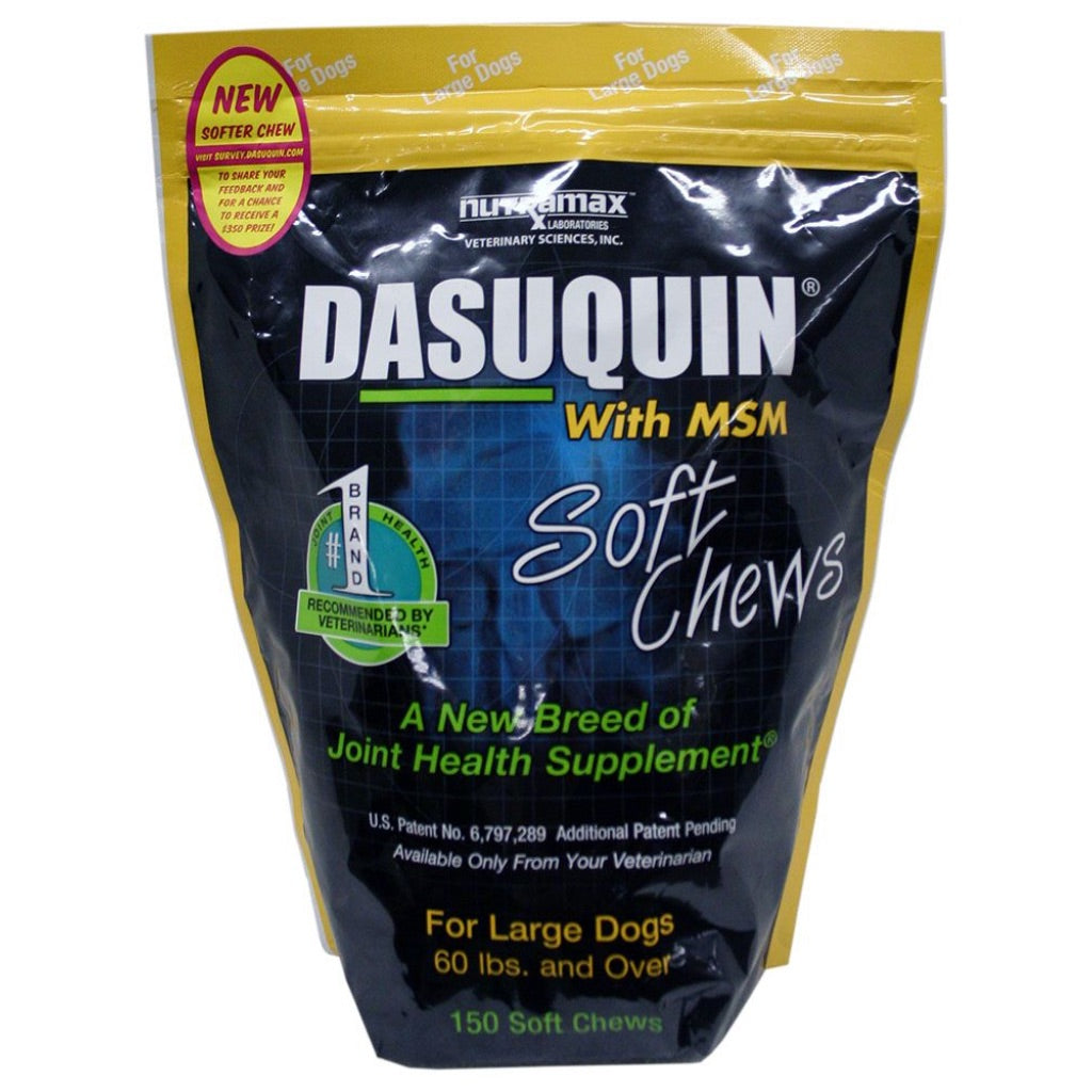 Nutramax Laboratories Dasuquin with MSM Joint Supplement for Large Dogs (60+ lbs) - 150 Soft Chews