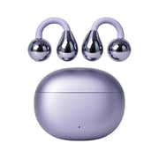 ShareHag Open-Ring Clip-On Wireless Earbuds, Purple