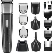 GEEGVV Haokry Beard Trimmer, Cordless Hair Clippers, Waterproof Body Mustache Nose Ear Facial Cutting Groomer, Electric Shaver 6 in 1 Grooming Kit for Men