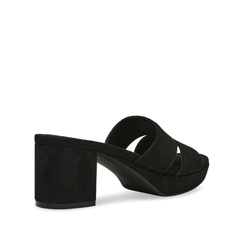Anne Klein Women's Dress Sandal Palmer, Black Suede, 9