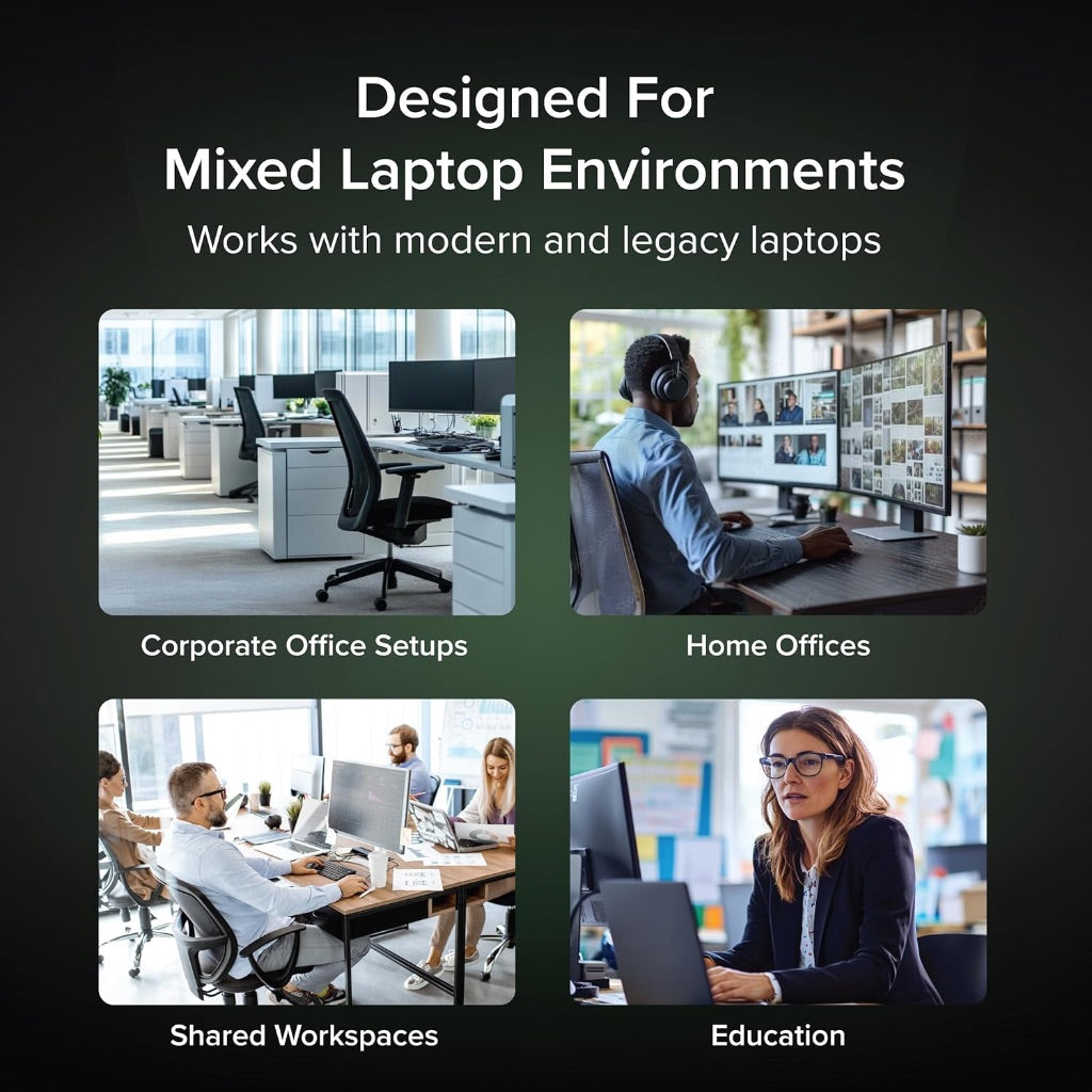 Plugable USB 3.0 Universal Docking Station for Windows, macOS, ChromeOS (Dual HDMI Monitors or DVI/VGA, Gigabit Ethernet, Audio, 6 USB Ports)