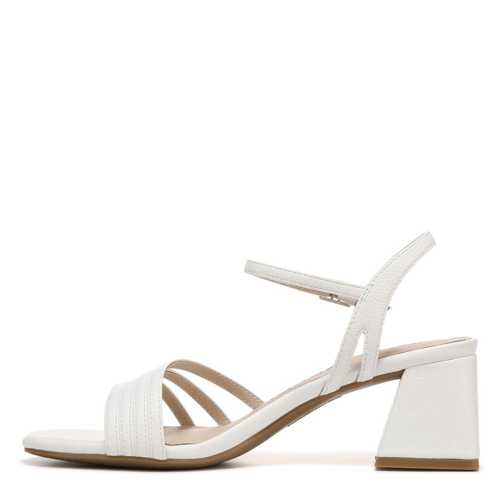 LifeStride Women's Celebrate Block Strappy Heeled Sandal - Bright White, Size 10