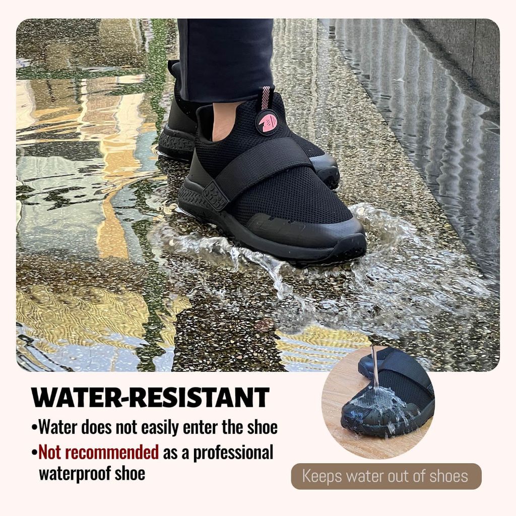 Delobi Women's Non Slip Work Shoes Slip Resistant Food Service Water Resistant Slip On Walking Sneakers for Kitchen and Restaurant Zapatillas Zapatos Trabajo Black 6.5