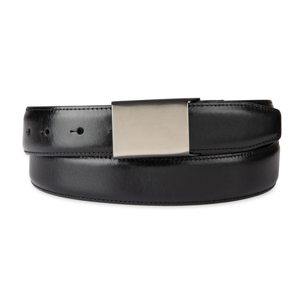 Haggar Men's Sleek Plaque Buckle Dress Belt( S 30-32)