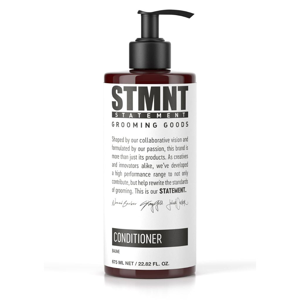 STMNT Grooming Goods Conditioner, 22.8 oz | Moisturizing Formula w/Activated Charcoal & Menthol | All Hair Types