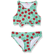 Kanu Surf Girls, Addie UPF 50+ Beach Sport Racer Bikini 2-piece Swimsuit, Addie Sea Green, 4T