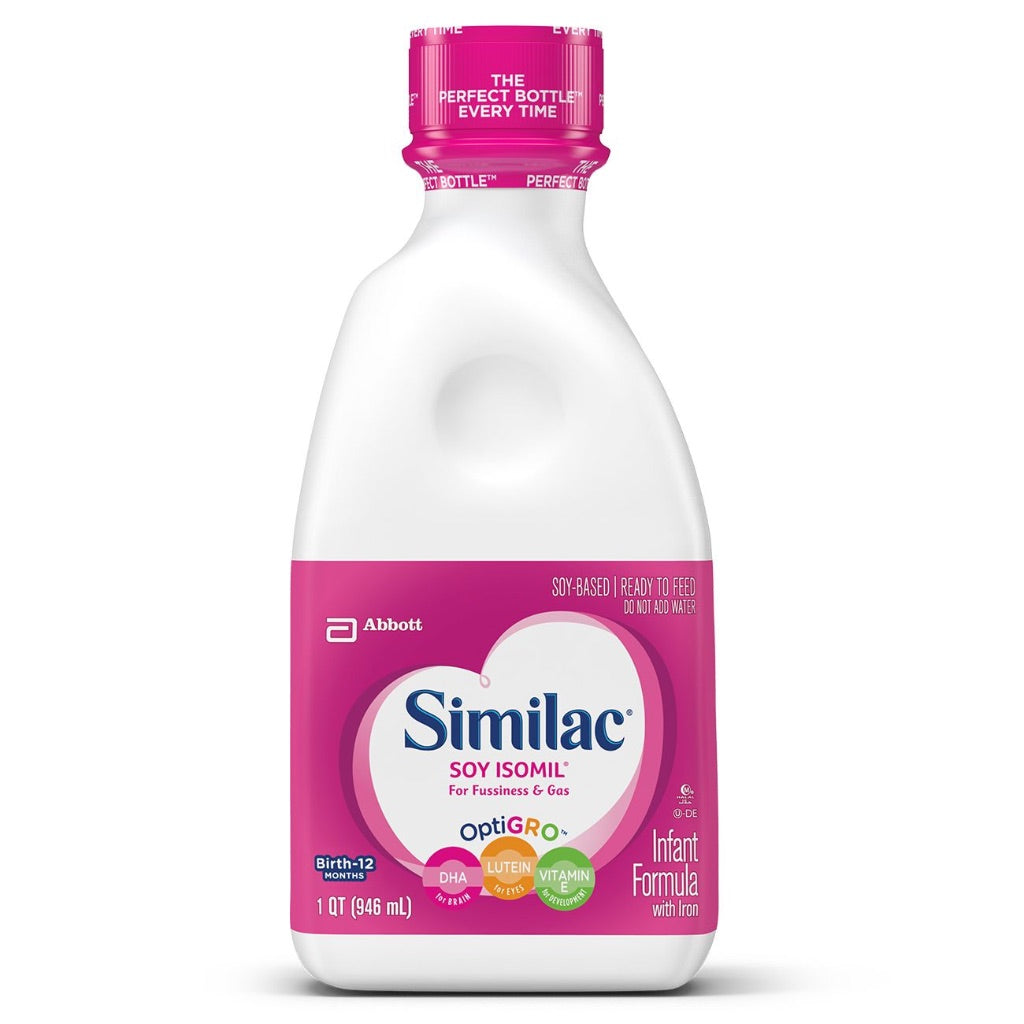 Similac Soy Isomil Ready-to-Feed Infant Formula  32-fl-oz Bottle  Pack of 4