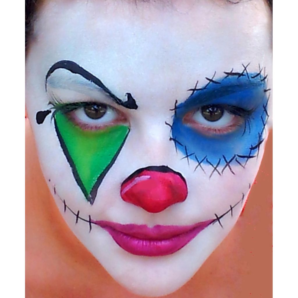Go Ho Red Black and Royal Blue Face Body Paint Stick