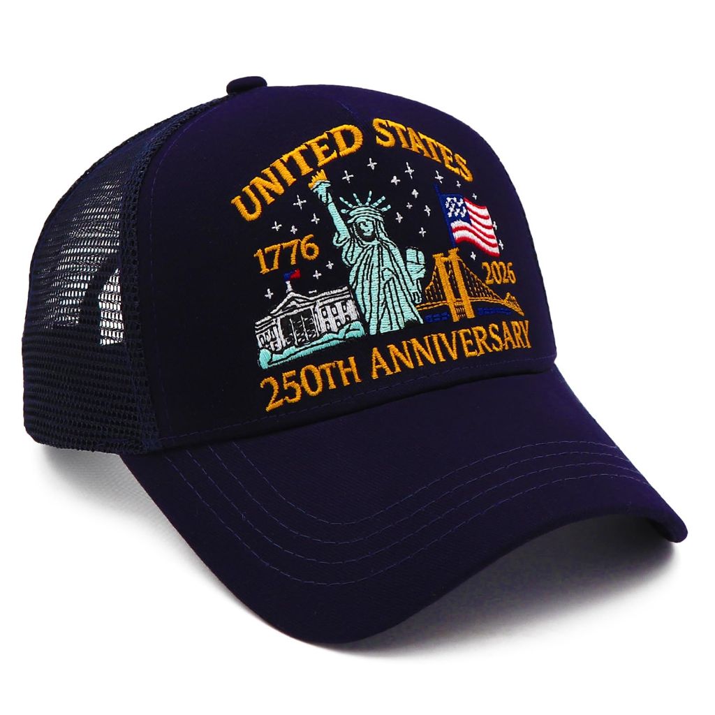 Lots duoler Anniversary USA Hat Embroidered Trucker Hat Patriotic Independence Day