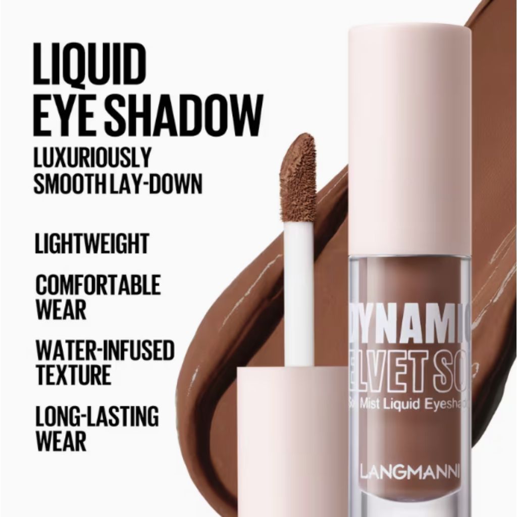Langmanni Nude Dynamic Velvet Soft Liquid Eyeshadow - 8 Mini Tubes