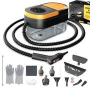Gautye Steam Cleaner, 3-Level Adjustable Handle, 15s Heat-up, 1.69qt Tank, 15 Pcs Accessories