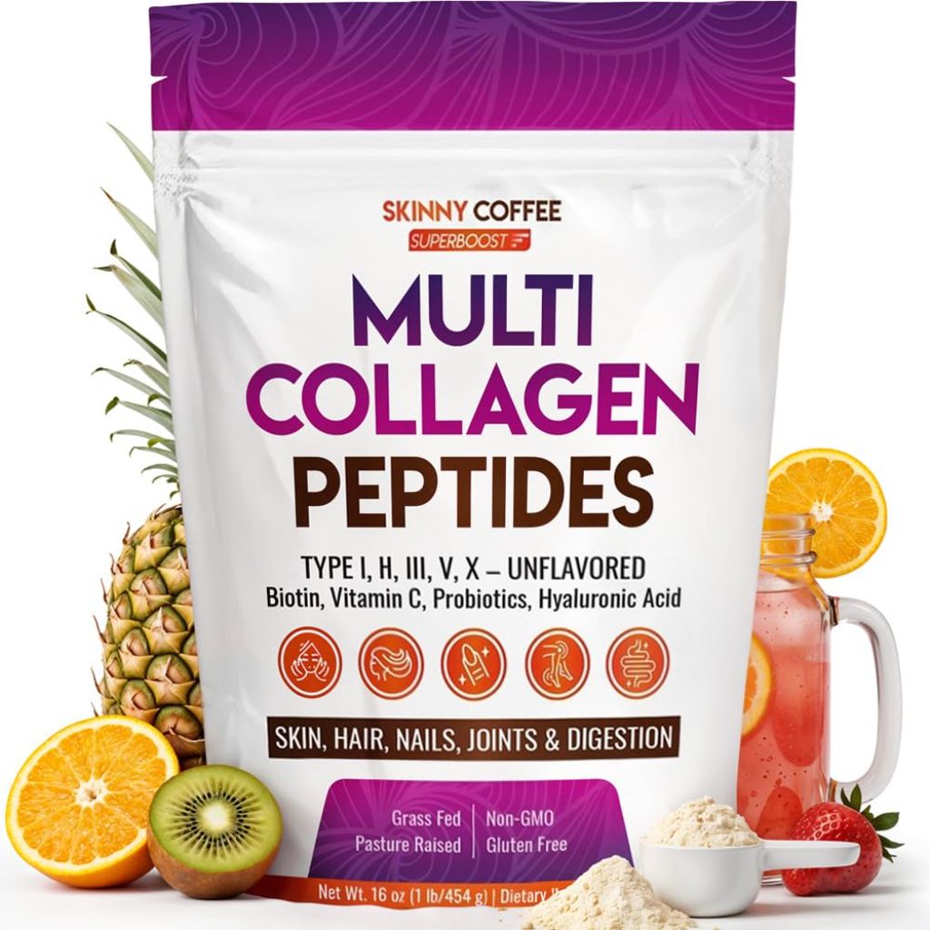 Multi Collagen Peptides Powder – Unflavored, Grass-Fed – 41 Servings