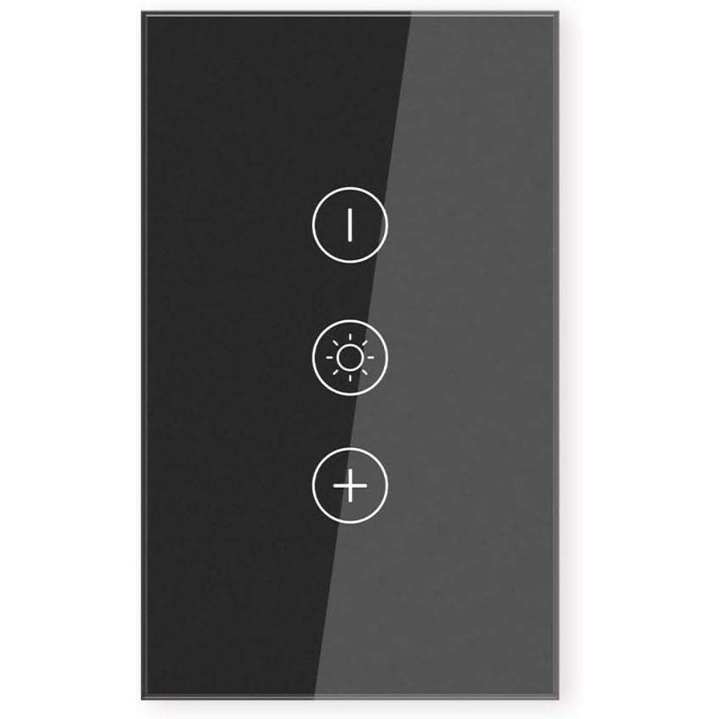 Smart Dimmer Switch (Need Neutral Wire) 2.4GHz Wi-Fi, App Control - Black
