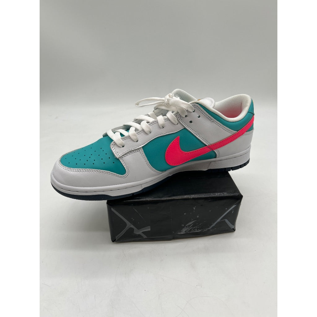 Nike Men's Dunk Low Retro Sneakers, Dusty Cactus/Thunder Blue-White, Size 11.5
