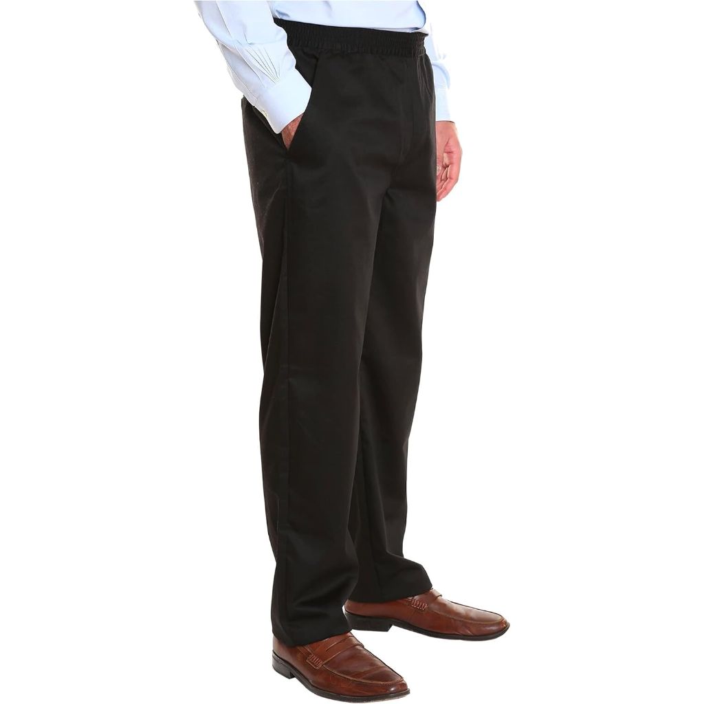 Ruxford Men's Relax Fit Elastic Waist Pants, Black - size XL