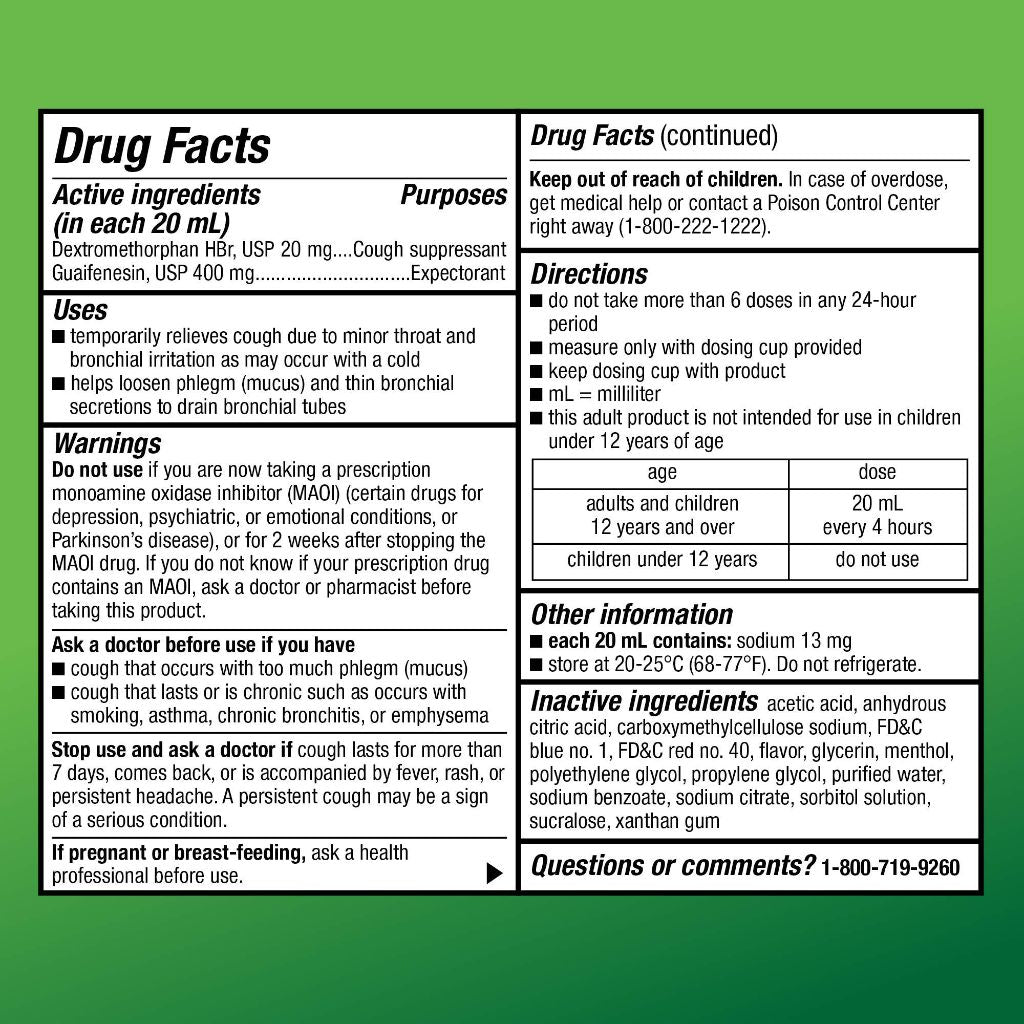 Amazon Basic Care Tussin DM MAX, Maximum Strength Cough and Chest Congestion | Raspberry Menthol Flavor | 8 fl oz