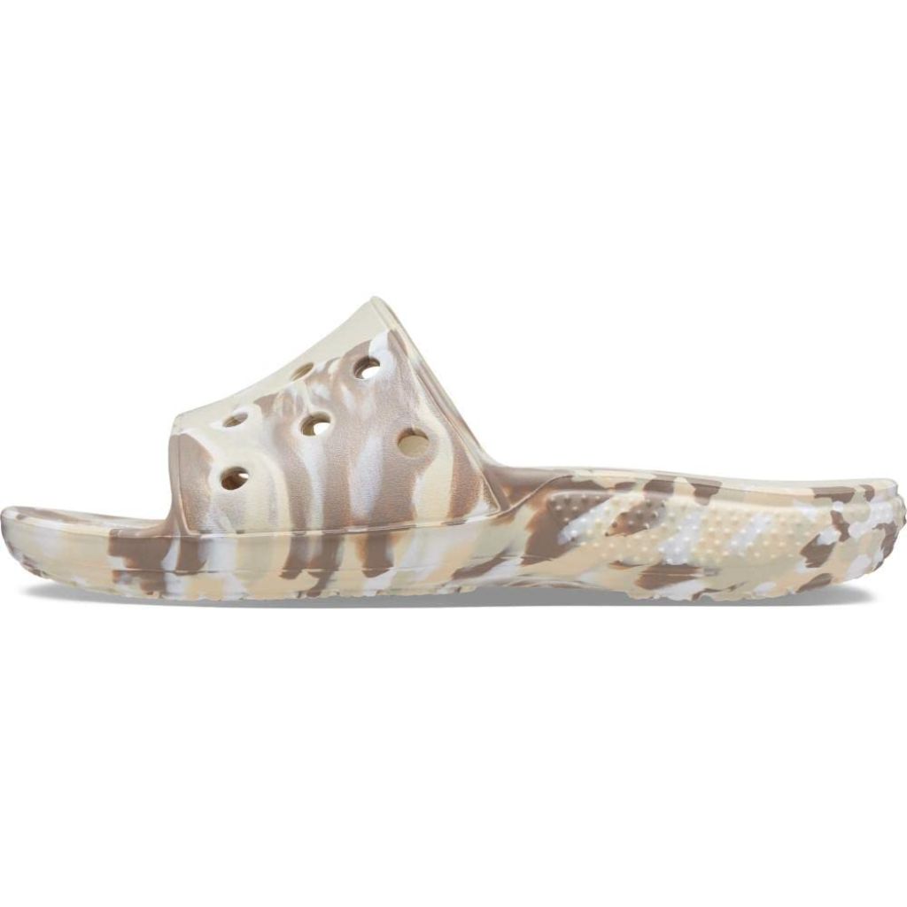 Crocs Unisex-Adult Classic Tie Dye Slides, Bone/Multi, 2 Men/4 Women