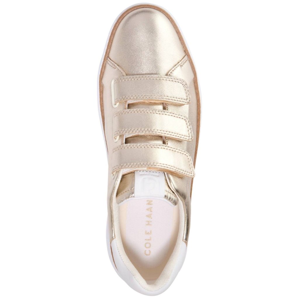 Cole Haan Women's Grandpro Topspin Triple Strap Sneakers - Soft Gold, Size 5.5
