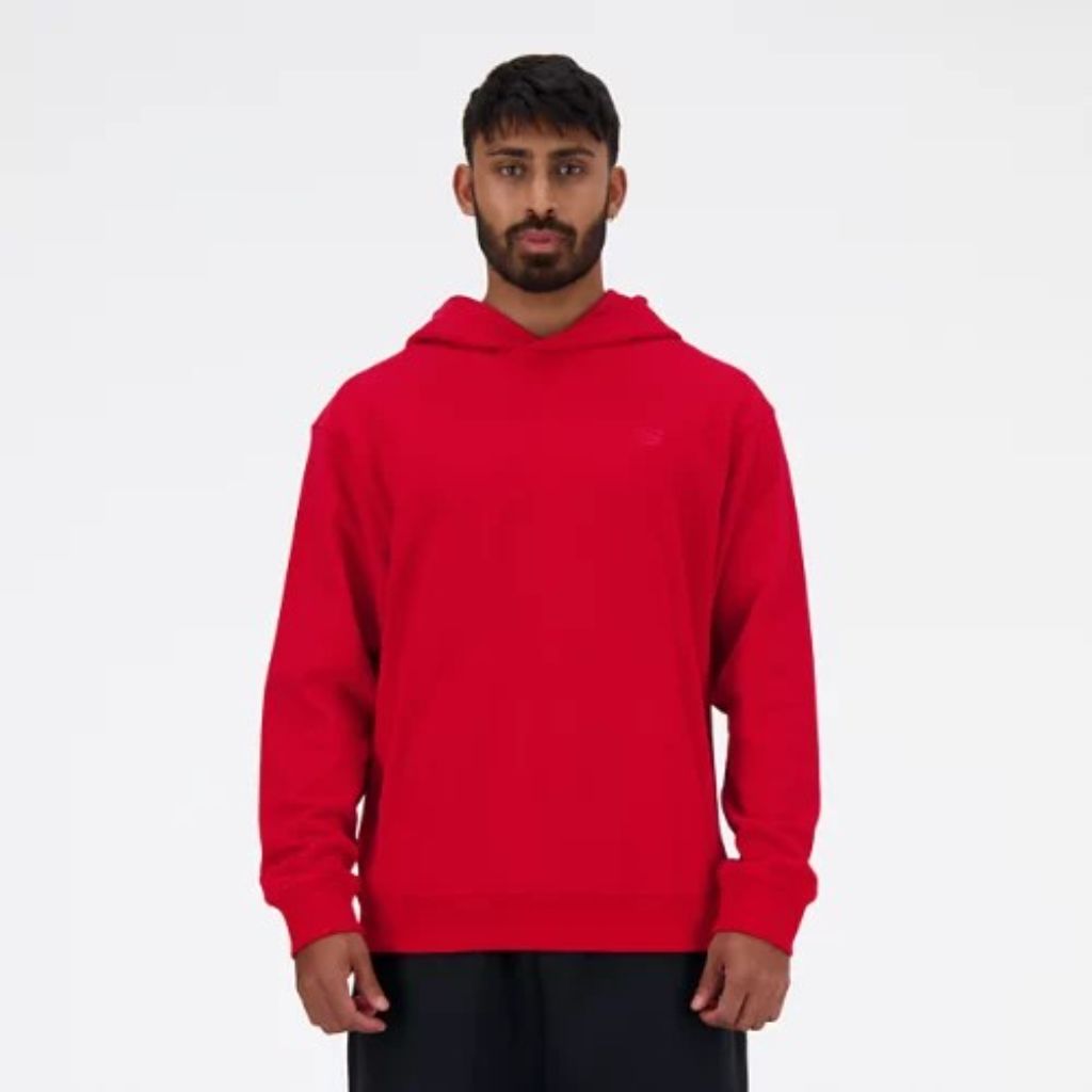 New Balance Men's Athletics French Terry Hoodie, Team Red, Large