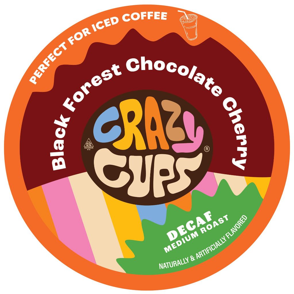 Crazy Cups Decaf Black Forest Chocolate Cherry Coffee Pods | 22 Ct