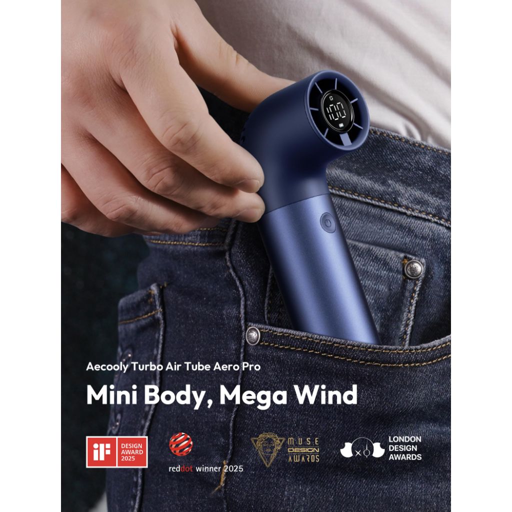 Aecooly Portable Handheld Fan - Blue