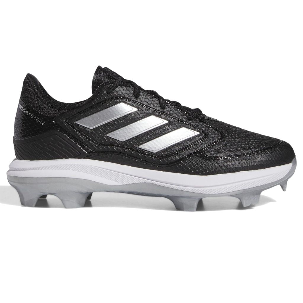 adidas Women's Adizero PureHustle 3 TPU Softball Cleats, Black/Silver, Size 9