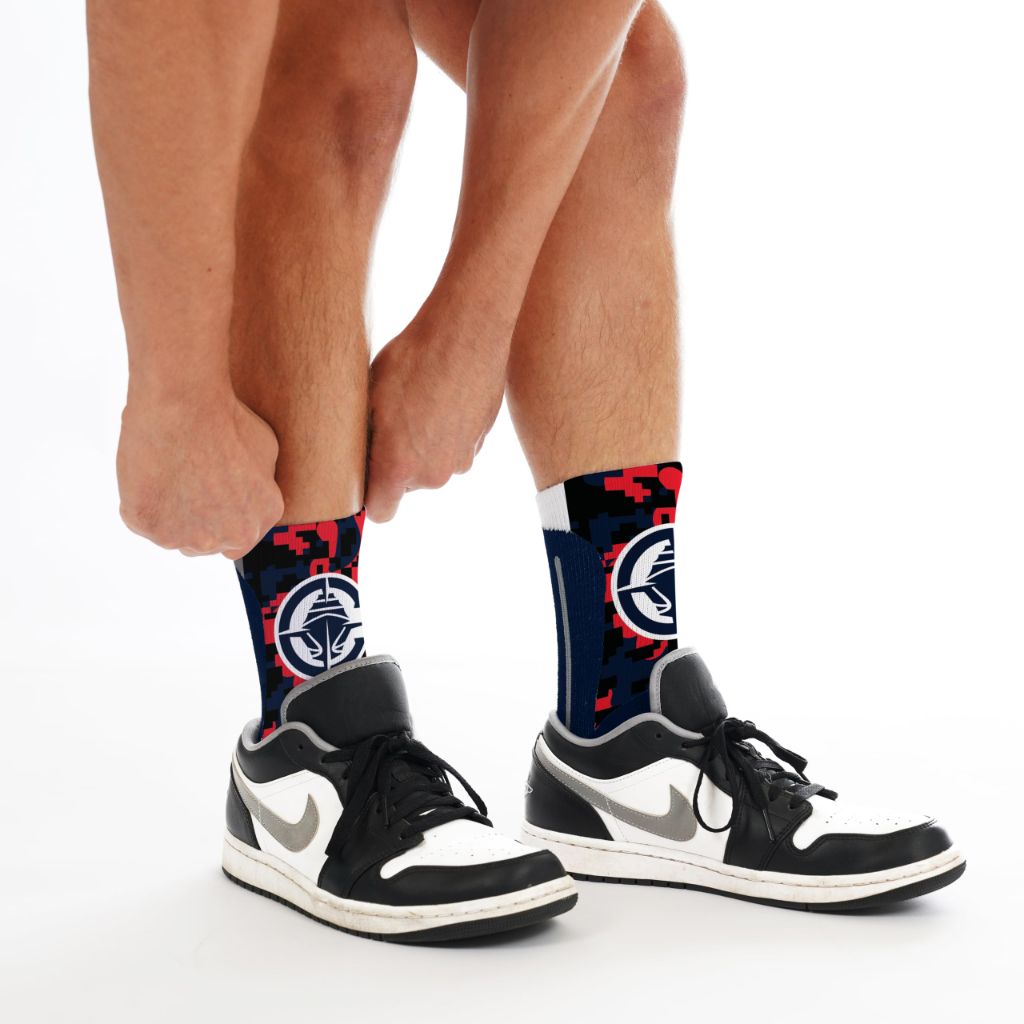 For Bare Feet NBA LOS ANGELES CLIPPERS Digi Mashup Crew Sock, Youth