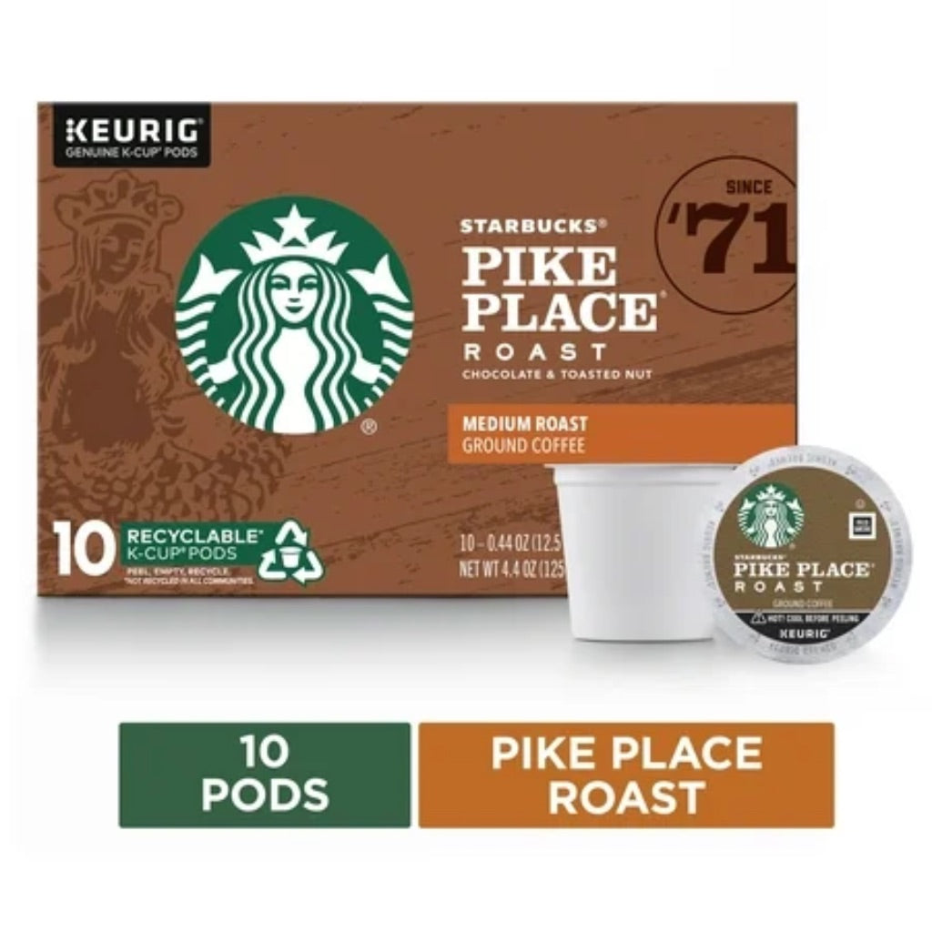 Starbucks Pike Place Medium Roast Keurig K-Cup Coffee Pods, 10ct