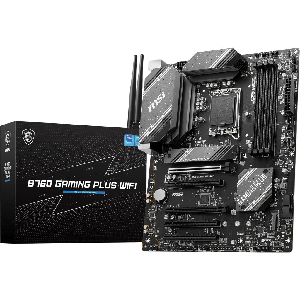 MSI B760 Gaming Plus WiFi V1 Motherboard, ATX - Supports Intel 14th, 13th & 12th Gen Core Processors, LGA 1700 - DDR5