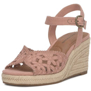 Lucky Brand Coyna Floral Espadrille Wedge Sandal, Bellini - size 10M