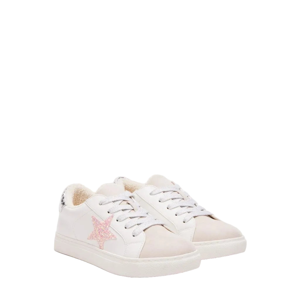 Steve Madden Girls Shoes Rezume Sneaker, White Multi, 7