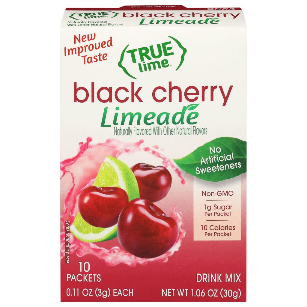True Lime, Black Cherry Limeade Drink Mix, 1.06 Ounce, 10 Pack