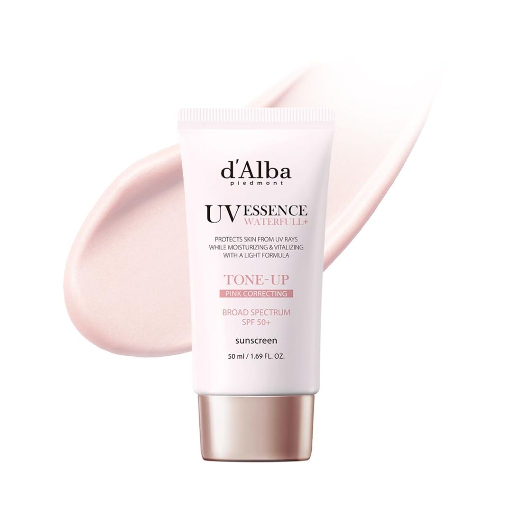 D'alba Piedmont Waterfull Tone-Up Sunscreen Serum BROAD SPECTRUM SPF 50 + Korean Sunscreen for Face, All Skin Tones (1.69 fl.oz.)