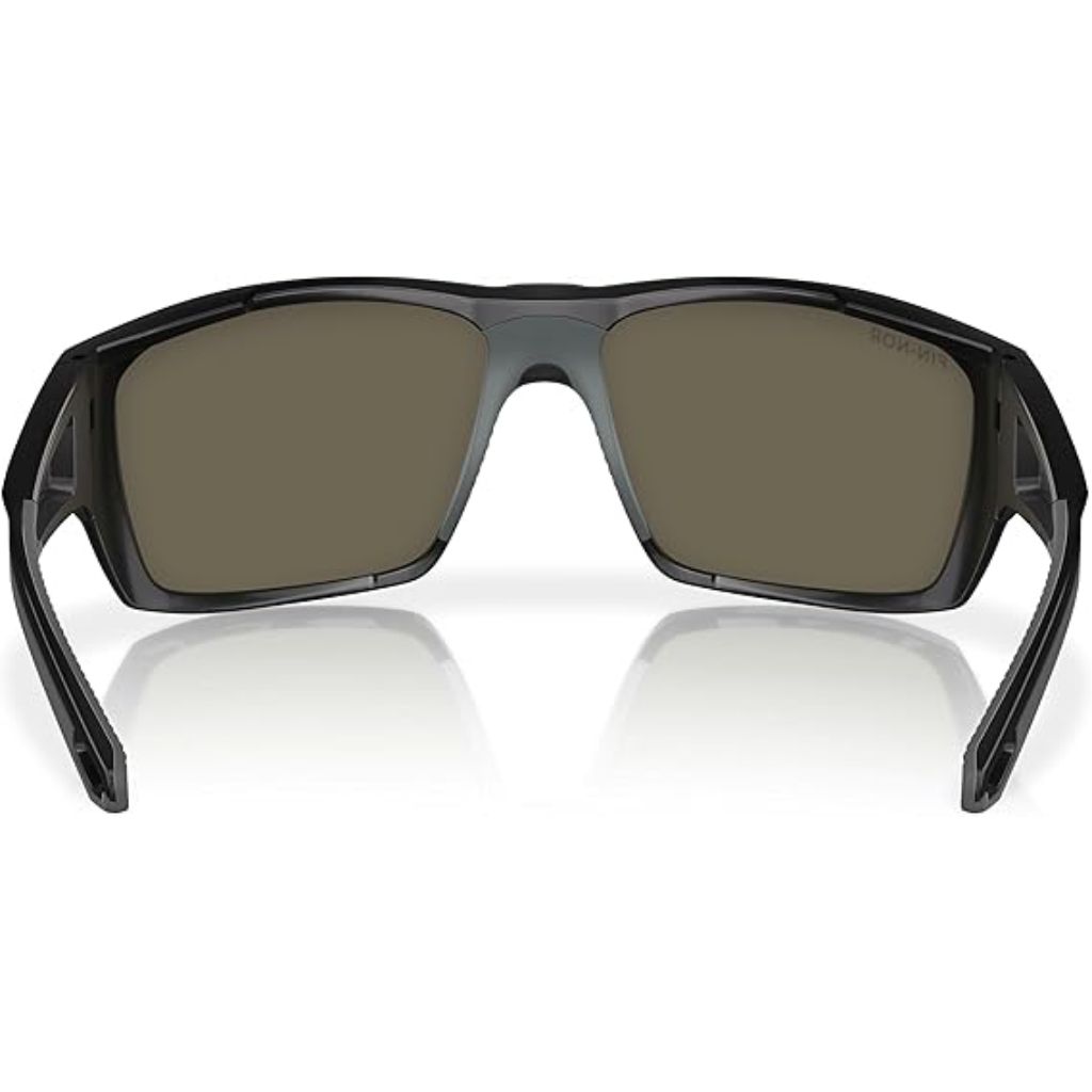 Fin-Nor Bouncer Sunglasses - Matte Black Frame/Blue Mirror Gray Glass Lens