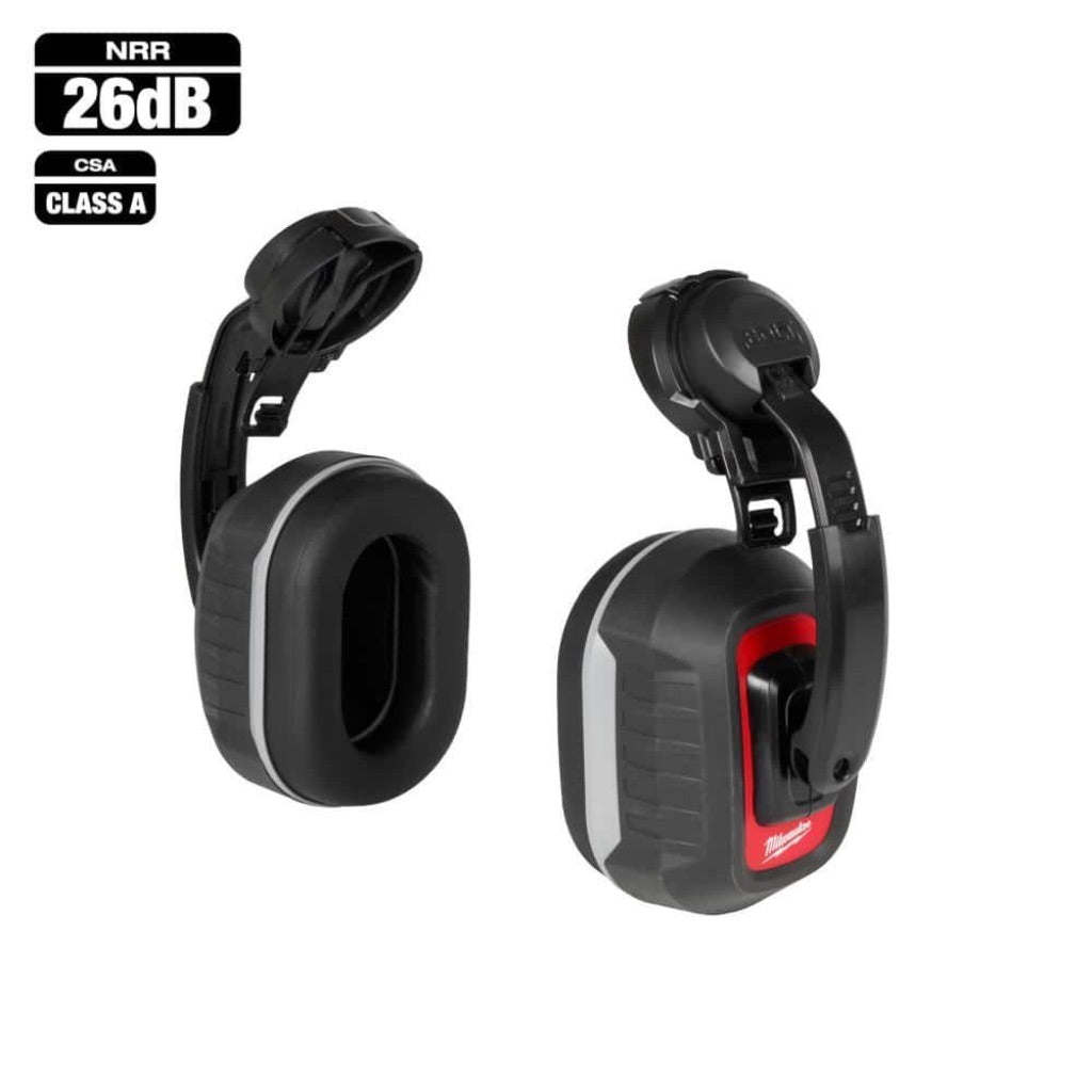 Milwaukee Bolt 26 DB Plastic PPE Ear Muffs Black/Red 1 Pk