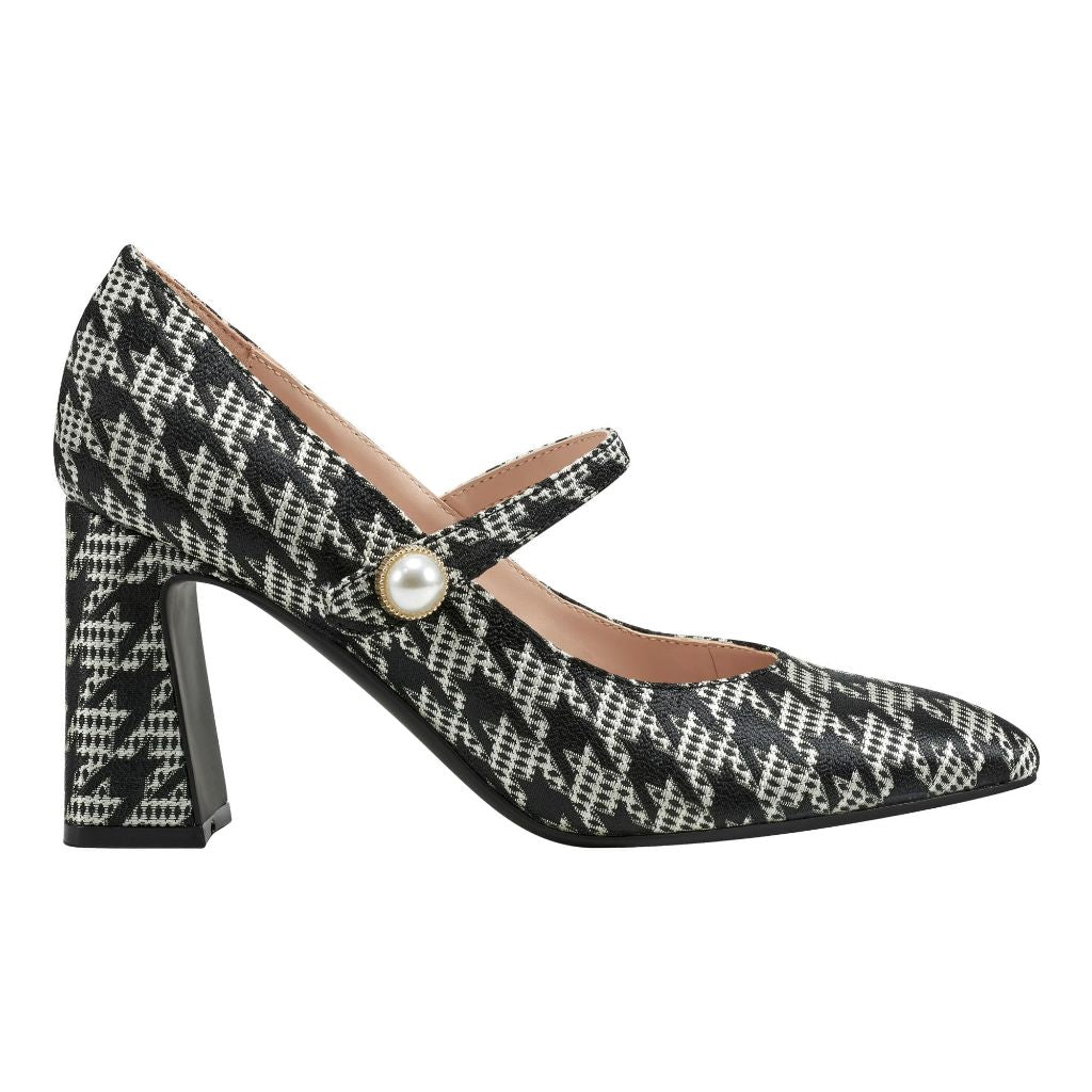 Bandolino Women's Kirsten Pump, Black/White Houndstooth, 9