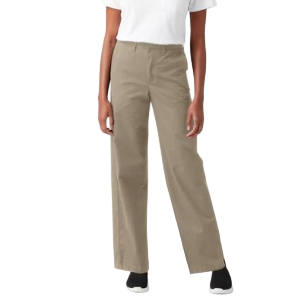 Dickies Women's Relaxed Fit Wide Leg Pants - Rinsed Desert Sand Size 27