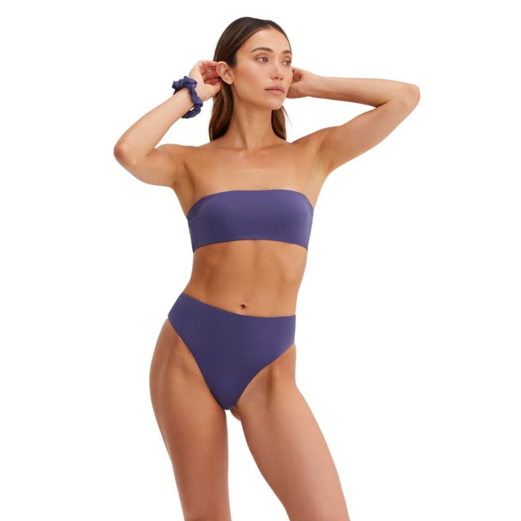 SZ 12 Gottex Women's Standard Endless Summer Reversible Bandeau Bikini Bra, Ink Olive