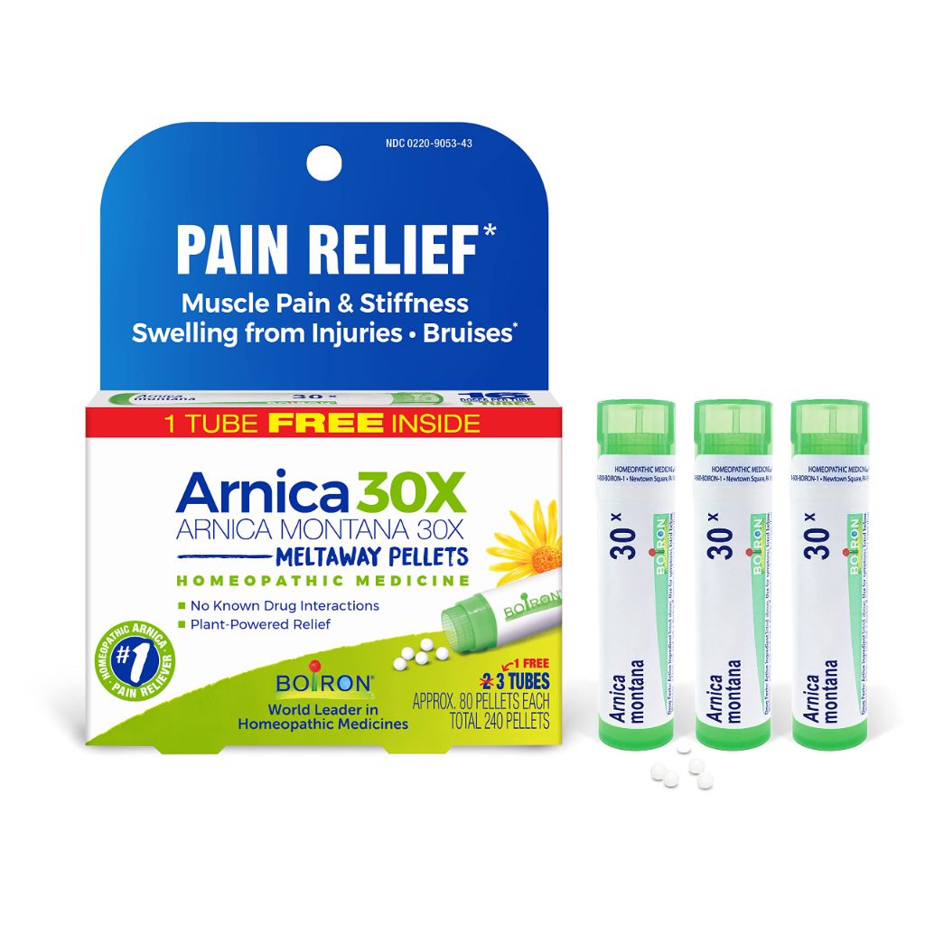 Boiron Arnica Montana 30X Homeopathic Medicine for Relief from Muscle Pain,  3 Count (240 Pellets)