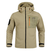 GEMYSE Men's Lightweight Rain Jacket (Khaki, Large)