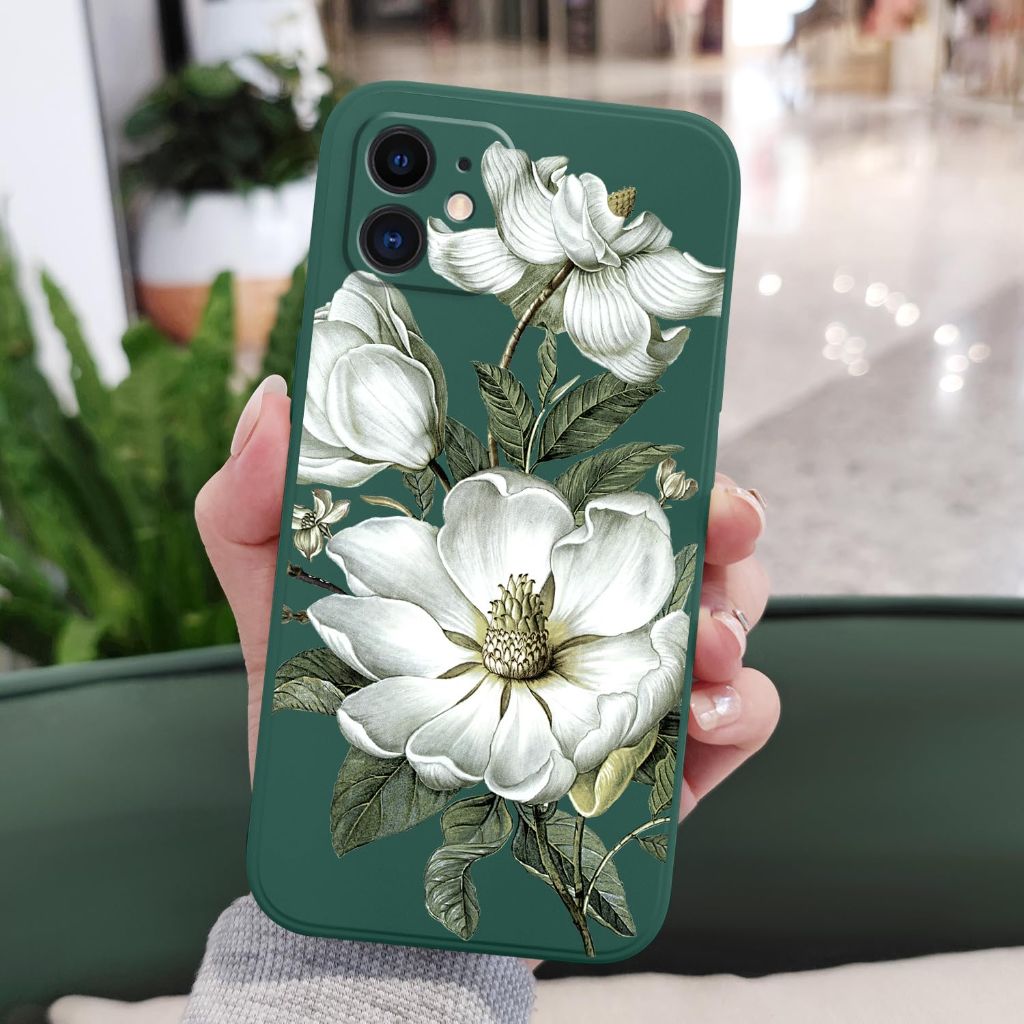 LEECG for iPhone 11 Case, Slim Silicone Anti Fingerprint Anti Scratch Microfiber Lining Phone Cover for iPhone 11 6.1 inch, Cotton Green