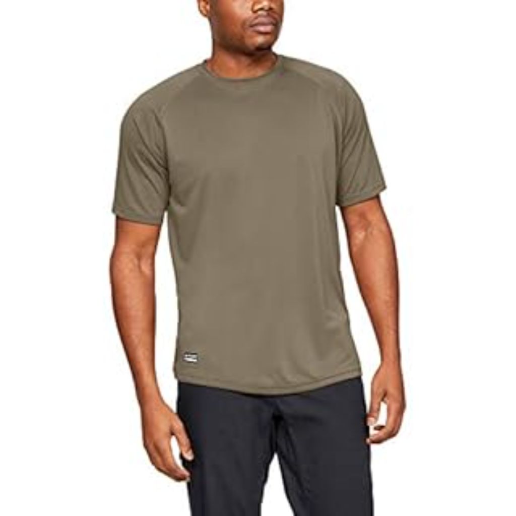 Under Armour 1005684 Men s Tan Tactical Tech Short Sleeve Shirt - Size X-Large